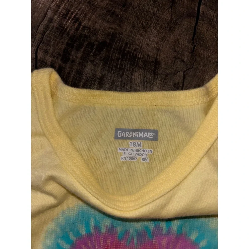 Garanimals Toddler Girl Tank Top‎ 2PK Yellow Tie Dye Heart Rainbow 18M NWT